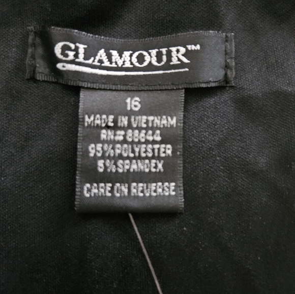 NWT - Glamour Black and White Stretch Midi Dress - Size 16 - Picture 3 of 12